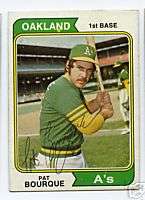 PAT BOURQUE 1974 TOPPS SIGNED # 141 AS  