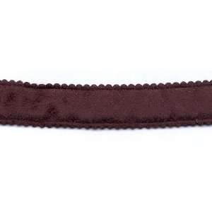  15mm Suede Finished Headband Cover in Brown   2 Yards 