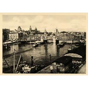  1934 Szczecin Stettin Hakenterrasse Baumbrucke Bridge 