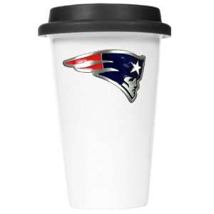  New England Patriots 12oz Double Wall Black Tumbler with 