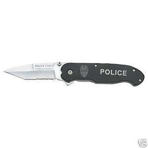 Maxam Black Handle Police Rescue SWAT Pocket Knife NEW  
