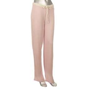 Sutton Studio Womens Pink White Silk Cashmere Pants  