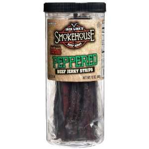 Jack Links Smokehouse Peppered Beef Jerky Strips 12 oz. (Case of 6 