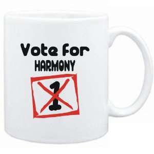    Mug White  Vote for Harmony  Female Names