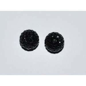 12mm Swarovski Pave Ball Beads Jet Black   AS32  Kitchen 