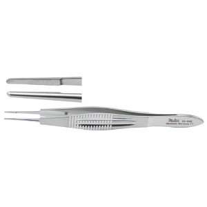 HARMS Suturing Forceps, 4 1/8, straight, 0.6 mm wide handles, tying 