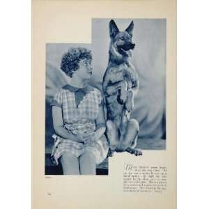 1933 Mitzi Green Child Actor Orphan Annie Dog Sandy   Original Print