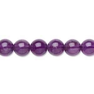  #940 Bead, amethyst (natural), 8 10mm round, Mohs hardness 