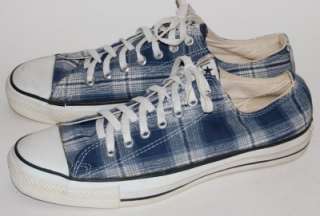 VINTAGE 80S CONVERSE CHUCK TAYLOR ALL STAR PLAID SHOES USA 11  