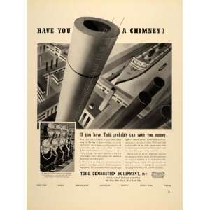  1939 Ad Todd Combustion Equipment Shipyard Chimney 