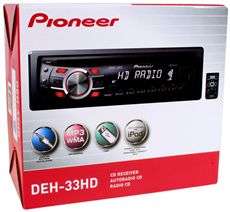 PIONEER DEH 33HD CD//USB/IPOD RECEIVER + HD RADIO 613815576389 