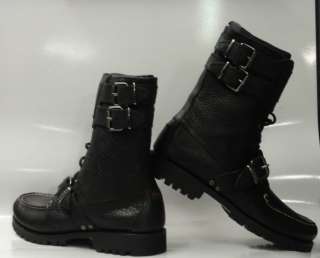 Polo Ralph Lauren Brockton Black Boots Mens Size 8.5  