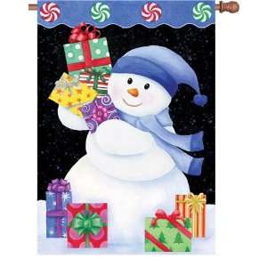  Snowman Presents Christmas House Flag