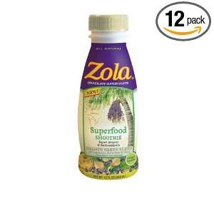 Zola Brazilian Superfruits Superfood Smoothie, Smooth Green Blend, 12 
