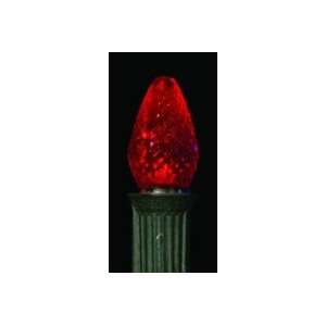  C7 Red Faceted LED Replacement Bulbs  25 bulbs/box
