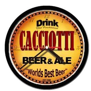  CACCIOTTI beer and ale cerveza wall clock 