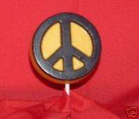 Peace Sign Lollipops/Chocolate Suckers/Party Favors  