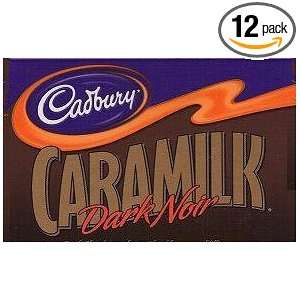 Cadbury CaraMilk Dark (Noir) Chocolate   12 bars of 52 grams 