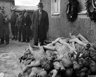   1945 US Senator Viewing Bodies at Buchenwald Concentration Camp  