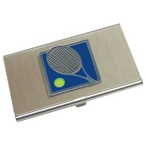  Blue Tennis Racket Business Card Holder / Case Office 