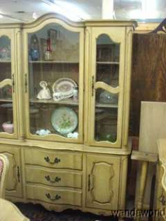   PROVINCIAL DINING ROOM SUITE TABLE CHAIRS CHINA CABINET BUFFET  