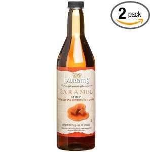 Laurentis Caramel Coffee Syrup, 25.4 Ounce Plastic Bottles (Pack of 2 