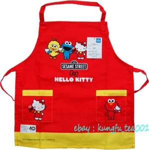 Sanrio HelloKitty x Sesame Street Children Kids Kitchen Apron Cooking 