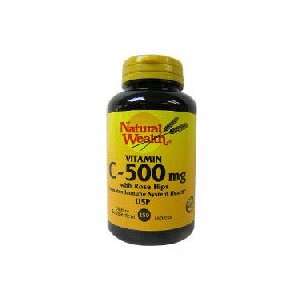  Natural Wealth Vitamin C Tablets 500 Mg Rose Hips 250 