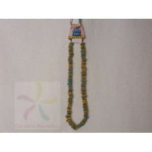    16 Blue/Sand Puka Shell Neon Necklace