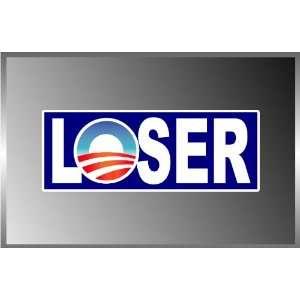  Anti Obama Loser Hope Logo Vinyl Decal Bumper Sticker 3x8 