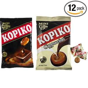 12 Packs Combo Kopiko Candy, 6 Coffee + 6 Cappuccino 150g $1.25 Ea ($ 