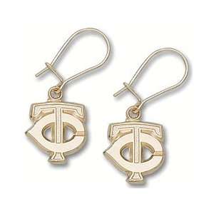  Minnesota Twins 14K Gold Dangle Earrings Sports 