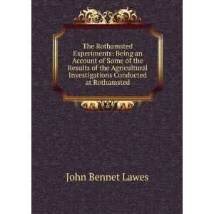   Investigations Conducted at Rothamsted John Bennet Lawes Books