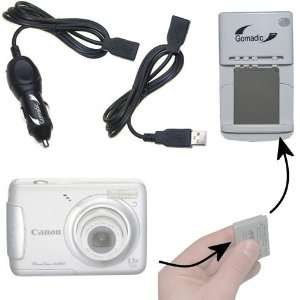  Portable External Battery Charging Kit for the Canon PowerShot A480 