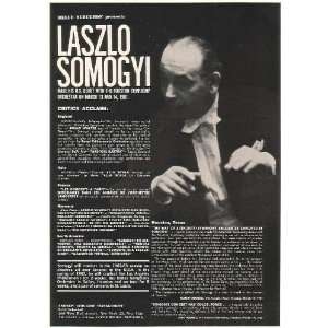  1962 Conductor Laszlo Somogyi Photo Booking Print Ad 