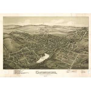 1897 Canonsburg Pennsylvania, Birds Eye Map