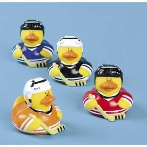    One Dozen (12) Hockey Rubber Duck Party Favors Toys & Games