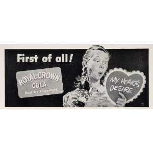  1946 Billboard Royal Crown Cola Soda Ad Valentine Heart 