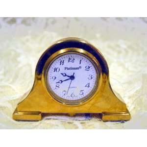  Sanis Enterprises Inc. B012 Golden Mantel Clock 