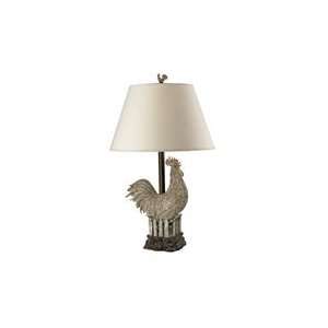    Cal Lighting BO 938 Rooster Table Lamp, Capon