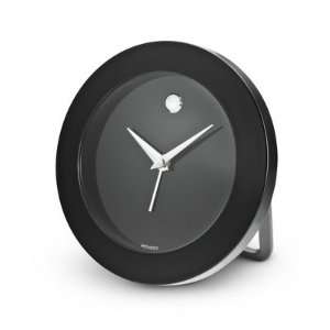 Personalized Movado Black Travel Table Clock Gift 