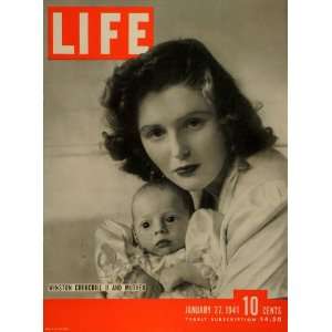 1941 Cover LIFE Mother Pamela Churchill Baby Winston 