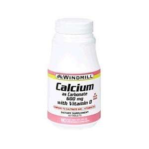  Windmill  Calcium Carbonate, 600mg, 60 Tablets Health 