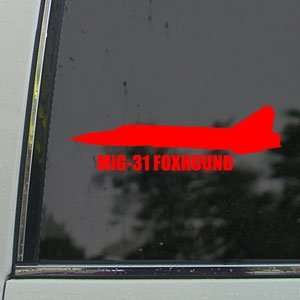  MiG 31 FOXHOUND Red Decal Military Soldier Car Red Sticker 