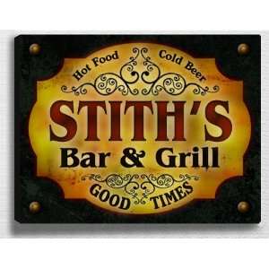  Stiths Bar & Grill 14 x 11 Collectible Stretched 