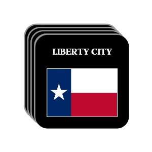  US State Flag   LIBERTY CITY , Texas (TX) Set of 4 Mini 