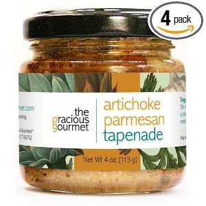 The Gracious Gourmet Artichoke Parmesan Tapenade, 4 Ounce Jars (Pack 