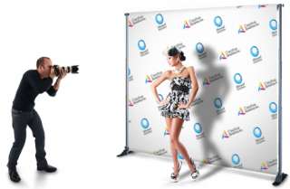 STEP and REPEAT BACKDROP STAND and PRINTS  