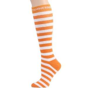   Tennessee Orange White Striped Knee High Socks