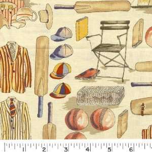  45 Wide STICKY WICKET Fabric By The Yard Arts, Crafts 